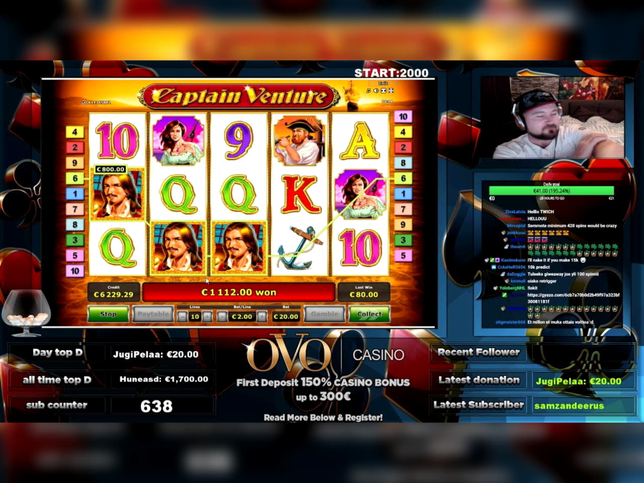 $1800 NO DEPOSIT BONUS at Malina Casino