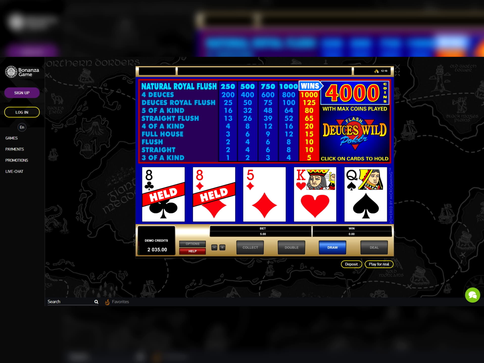 $365 free chip casino at Unique Casino
