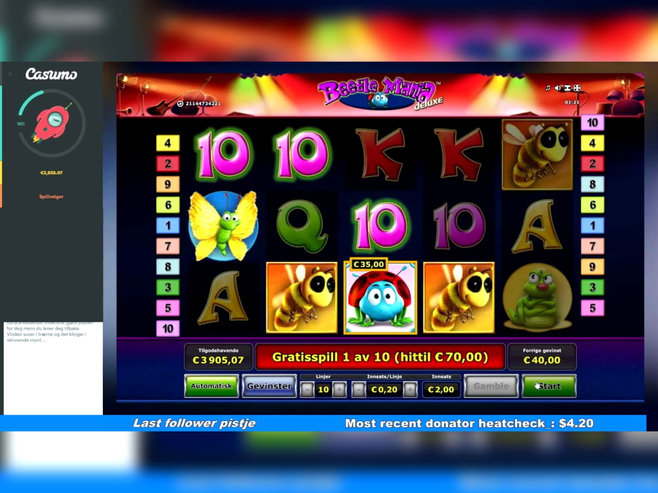 245 Free Casino Spins at Unique Casino