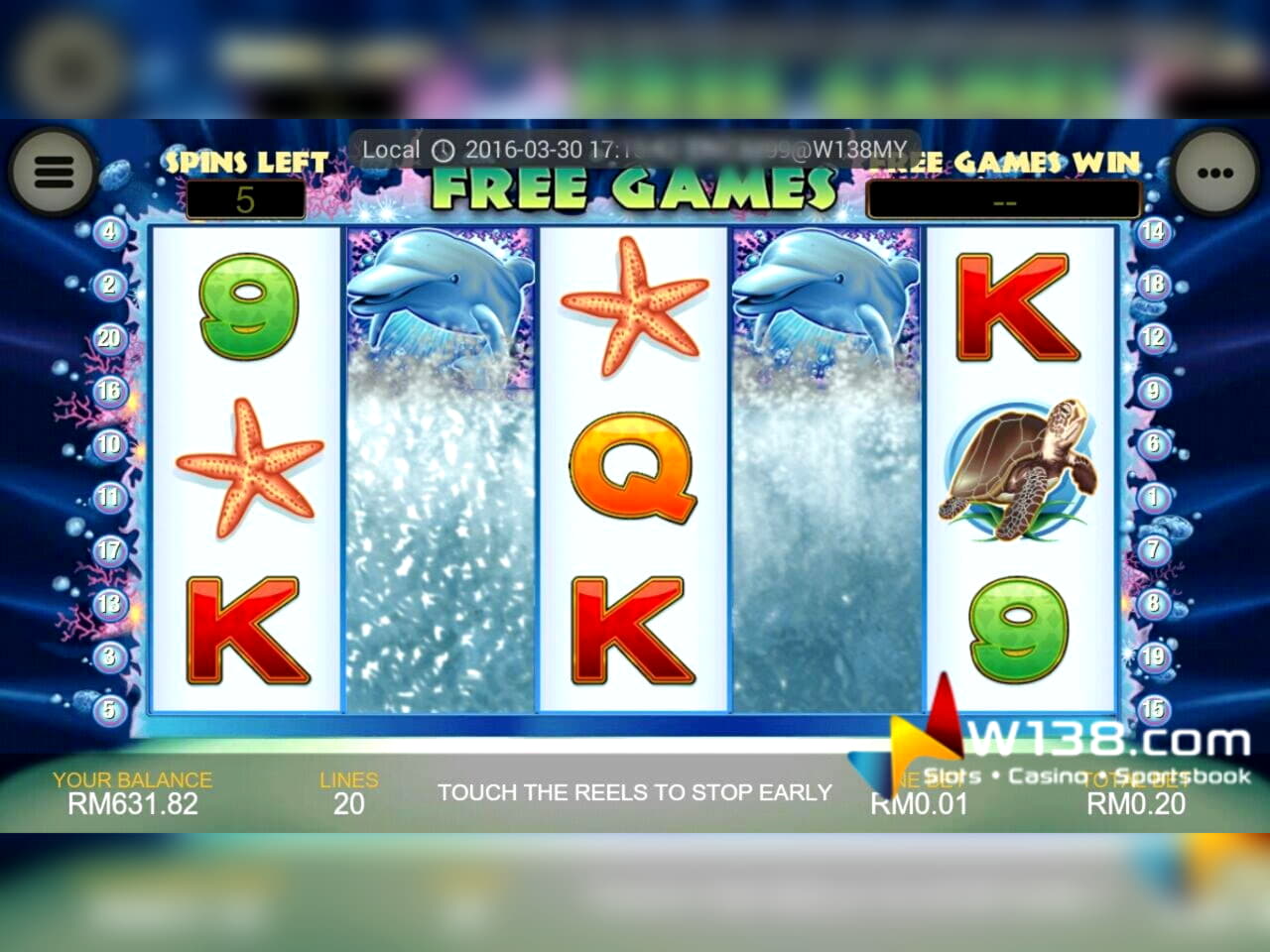 33 free spins at 888 Casino