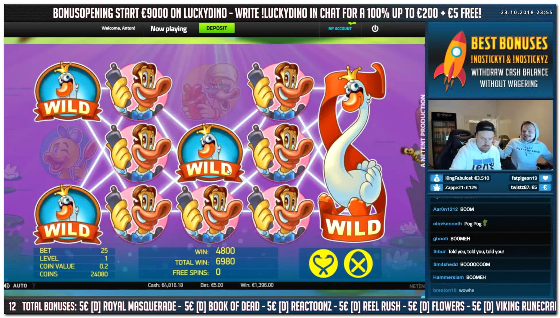 ﻿$1170 No deposit casino bonus at Gamebookers Casino