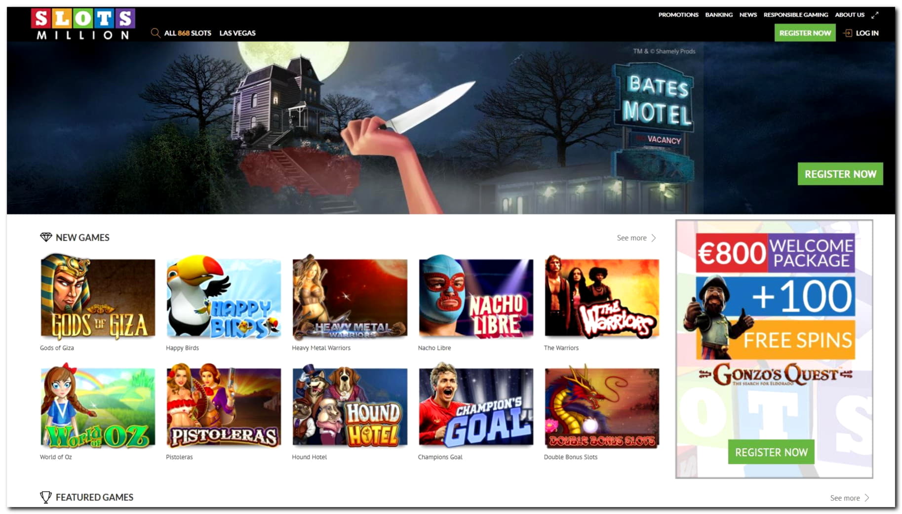 135% Match bonus casino at Come On Casino