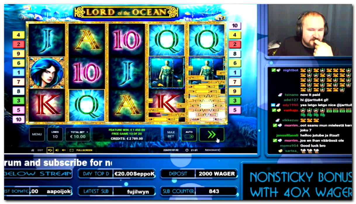 €570 Free chip at Come On Casino