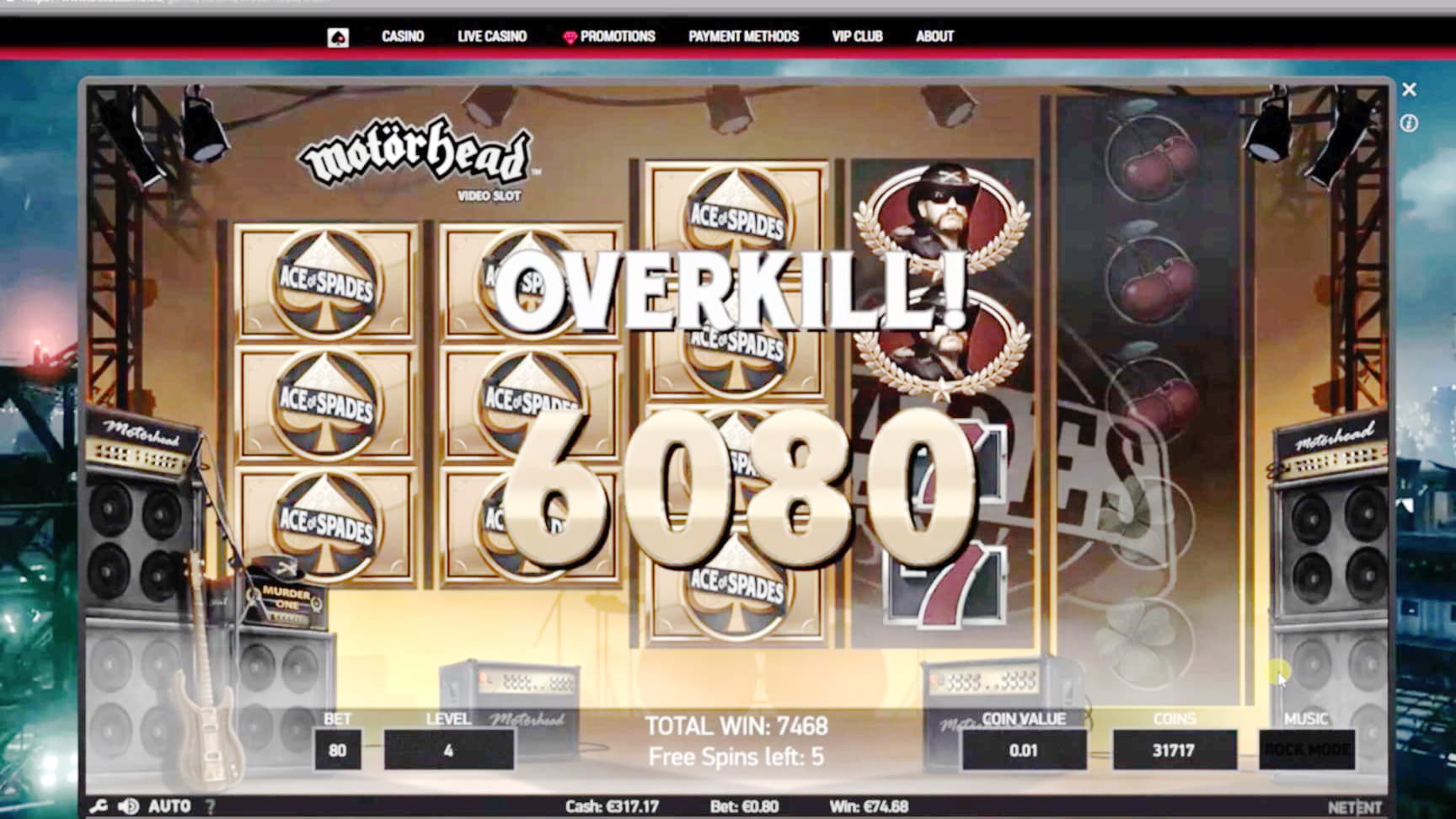 660% Match bonus at Spin Palace Casino