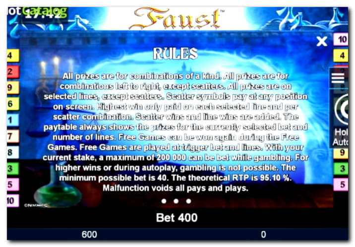 195% casino match bonus at Malina Casino
