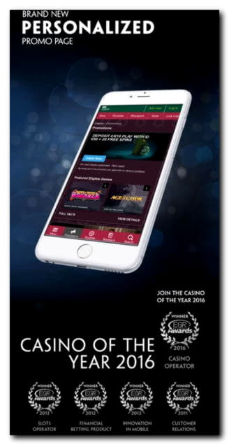 EUR 265 free casino chip at Come On Casino