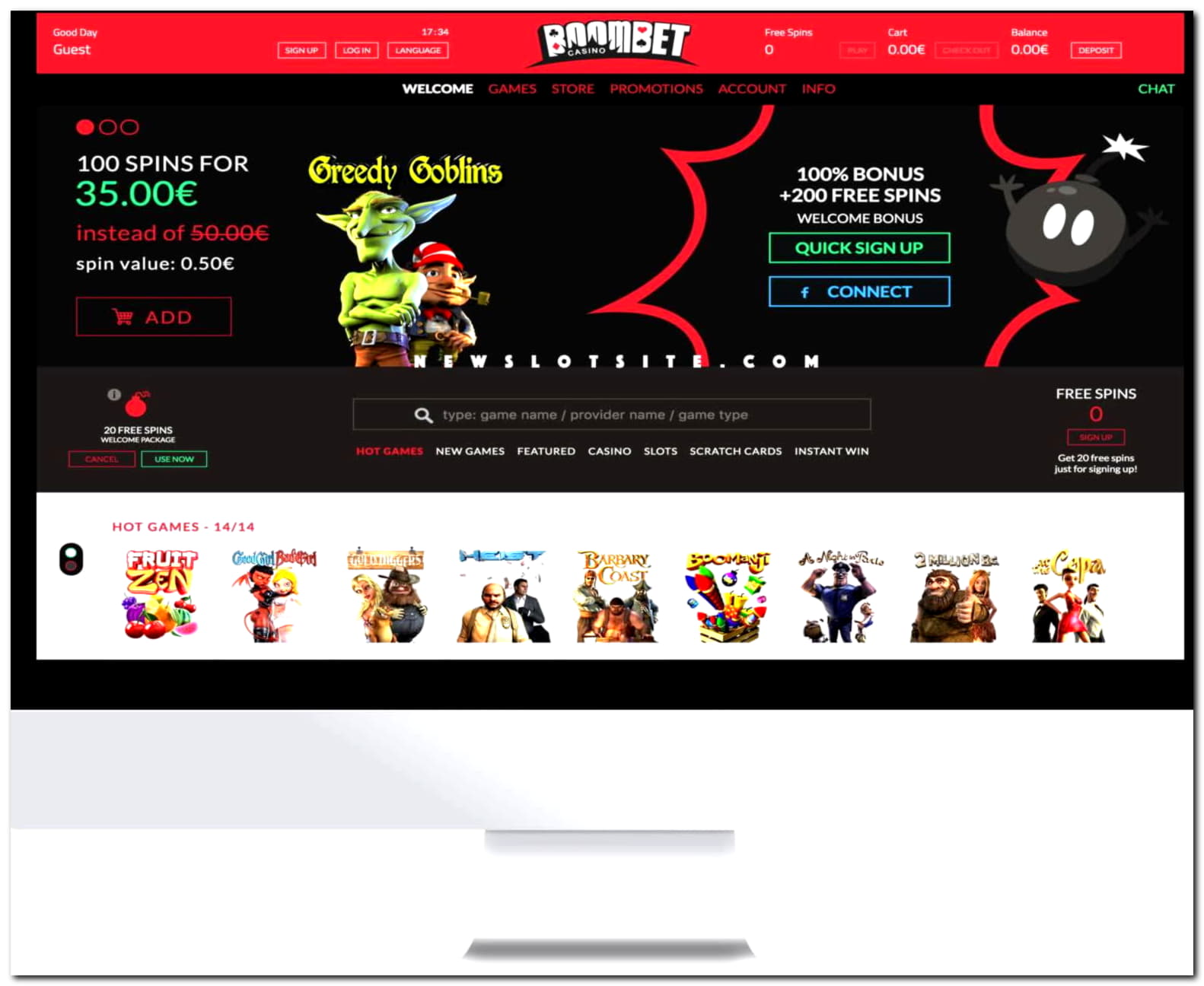 €1790 NO DEPOSIT CASINO BONUS at Casino com