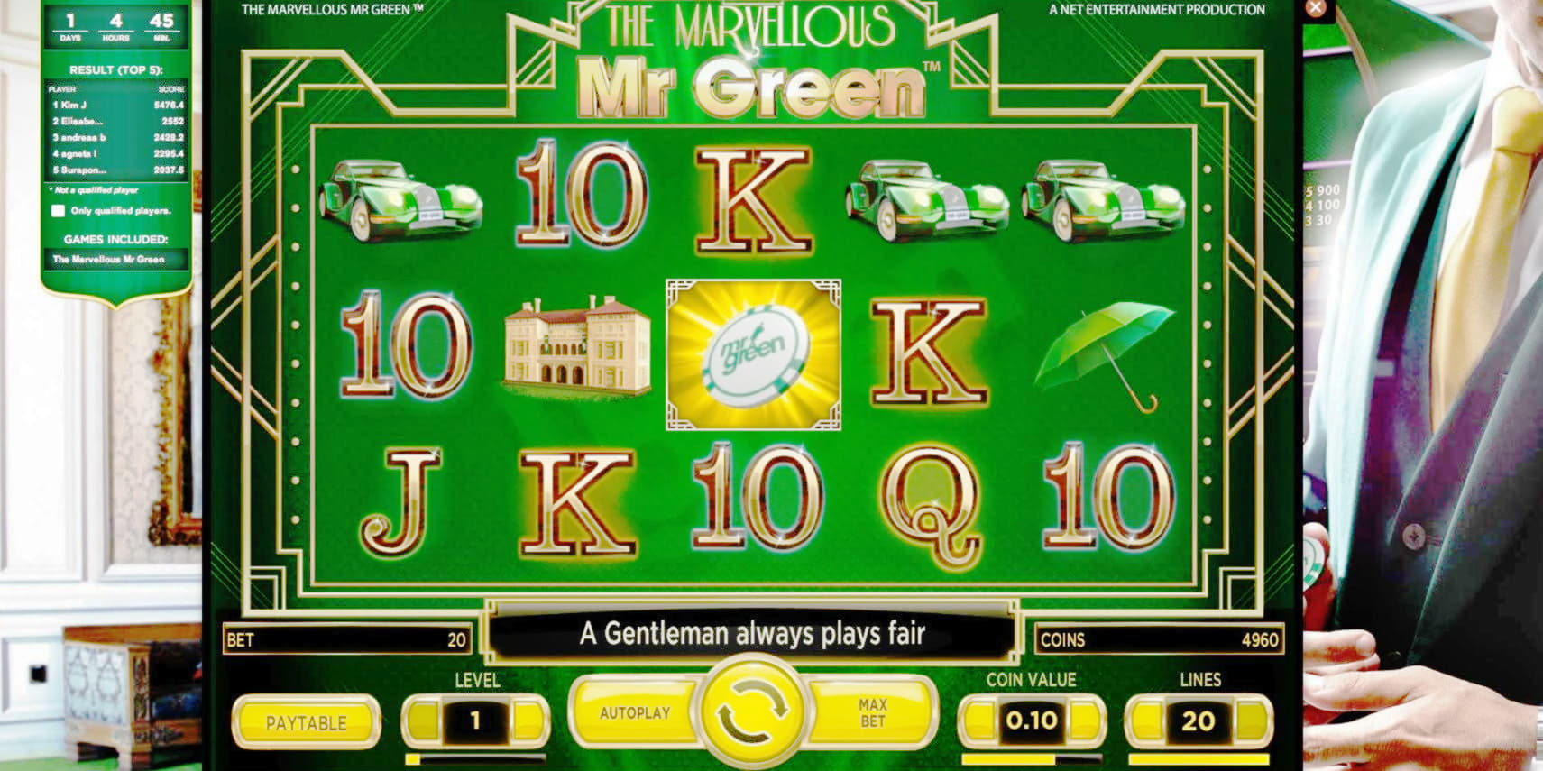 610% casino match bonus at Mrgreen Casino