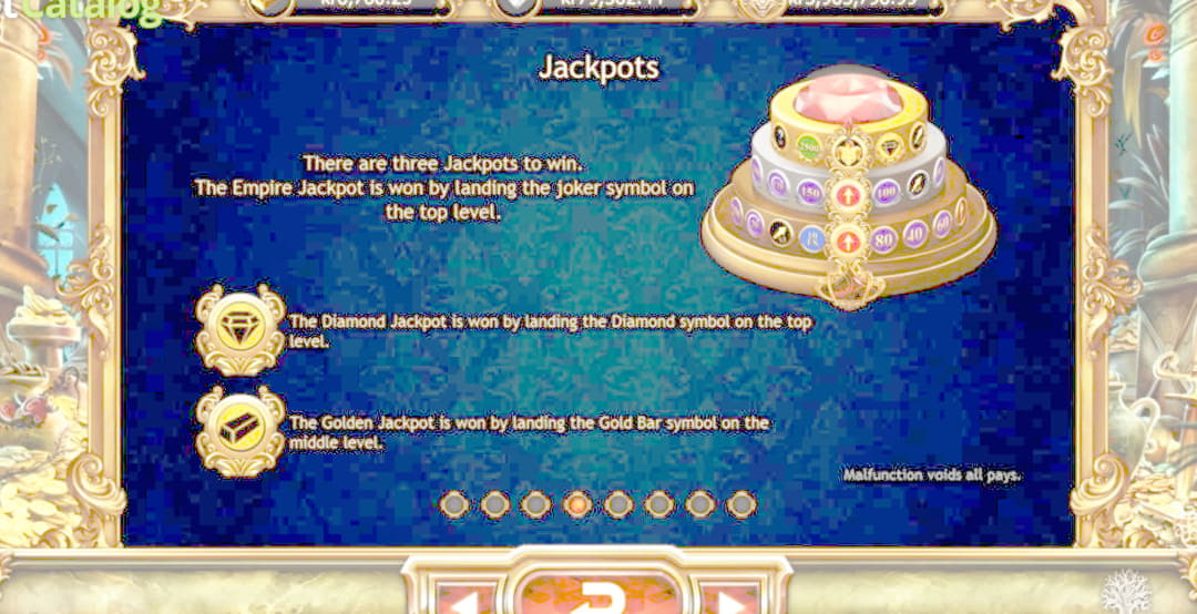 875% Casino match bonus at Malina Casino